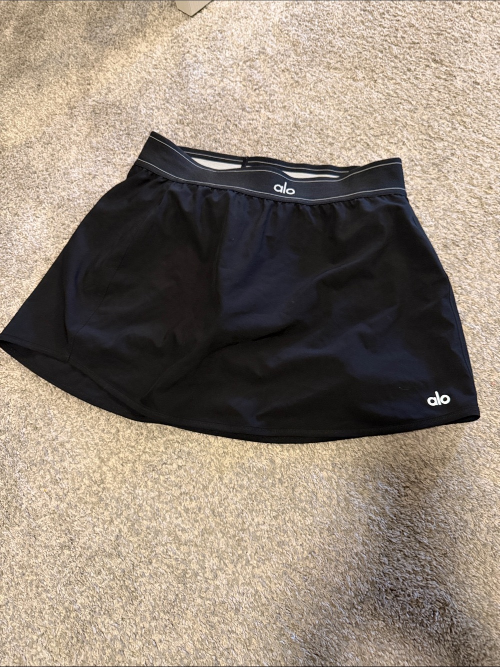 ALO Yoga Black Mini Skort with Built-In Shorts